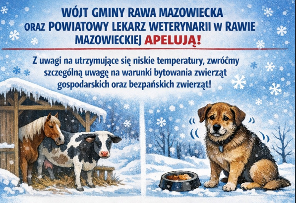 Apel Wójta Gminy Rawa Mazowiecka i Powiatowego Lekarza Weterynarii w Rawie Mazowieckiej