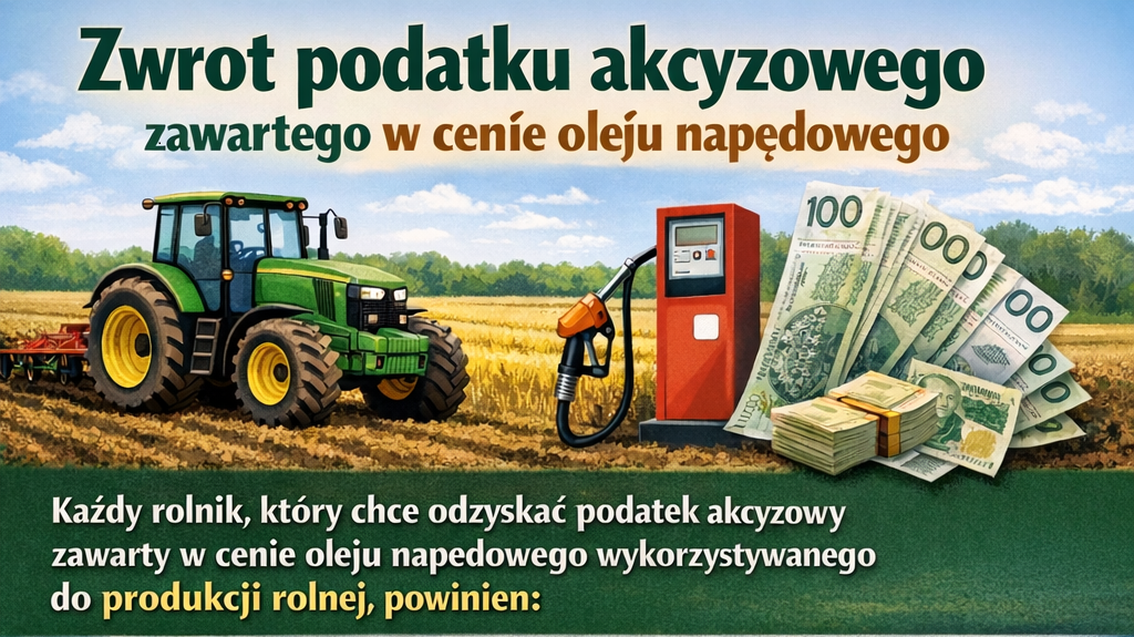 Zwrot podatku akcyzowego zawartego w cenie oleju napędowego