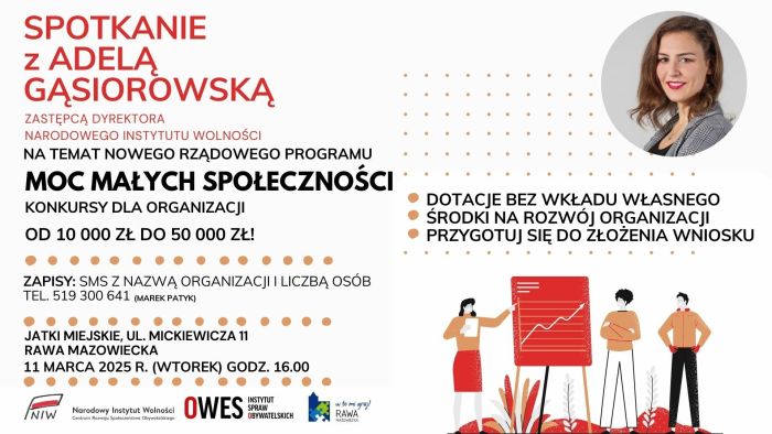 Nowe środki dla NGO – spotkanie informacyjne w Rawie Mazowieckiej